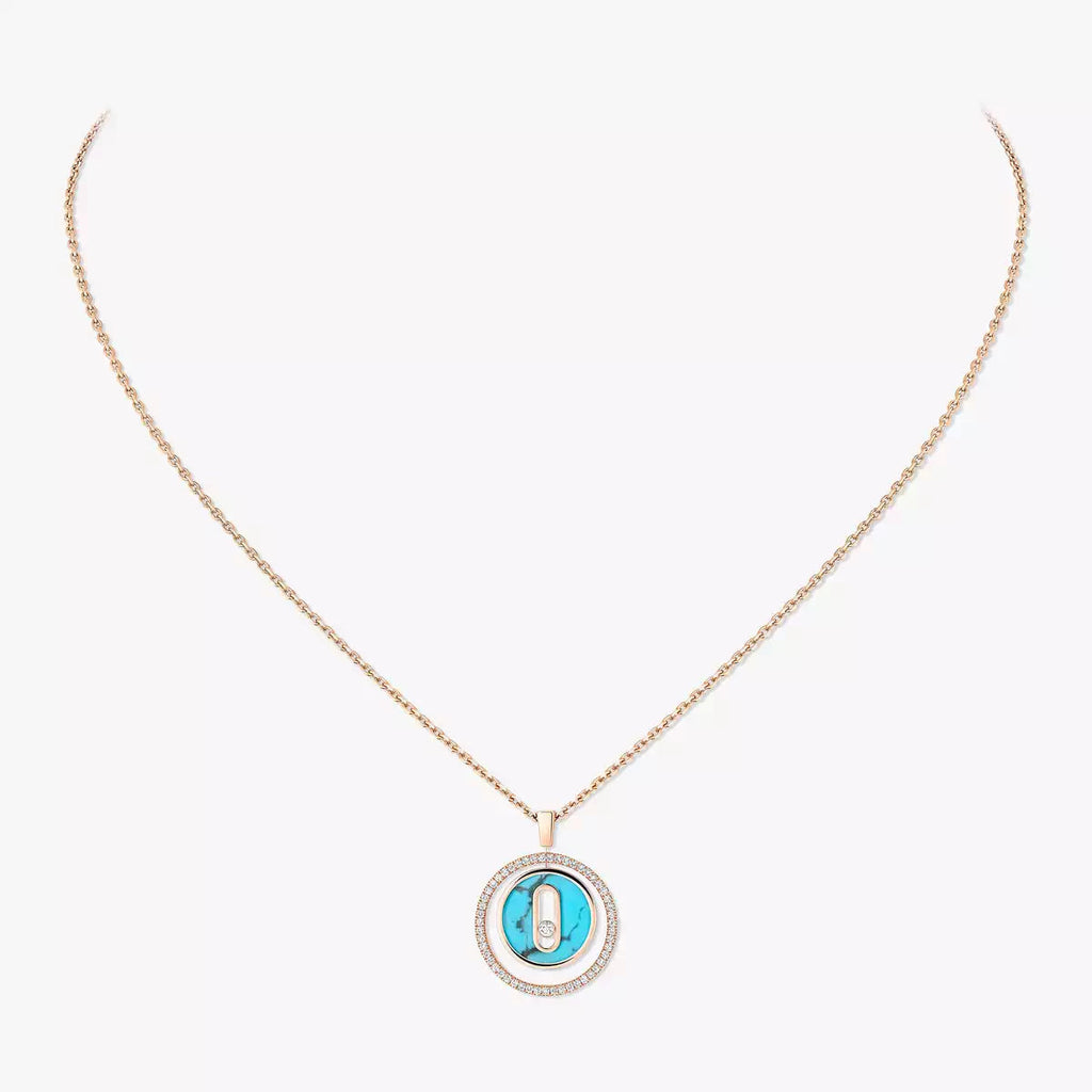[Loco jewelrys]Lucky Move Diamond Necklace in Rose Gold and White Mother-of-Pearl