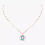 [Loco jewelrys]Lucky Move Diamond Necklace in Rose Gold and White Mother-of-Pearl