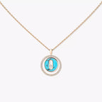 [Loco jewelrys]Lucky Move Diamond Necklace in Rose Gold and White Mother-of-Pearl