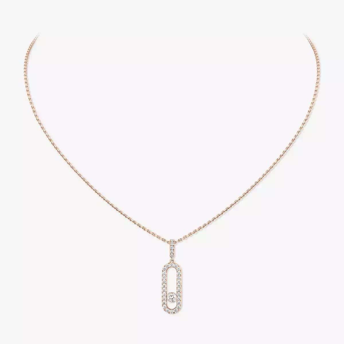 [Loco jewelrys]Move Uno Diamond Necklace in Rose Gold