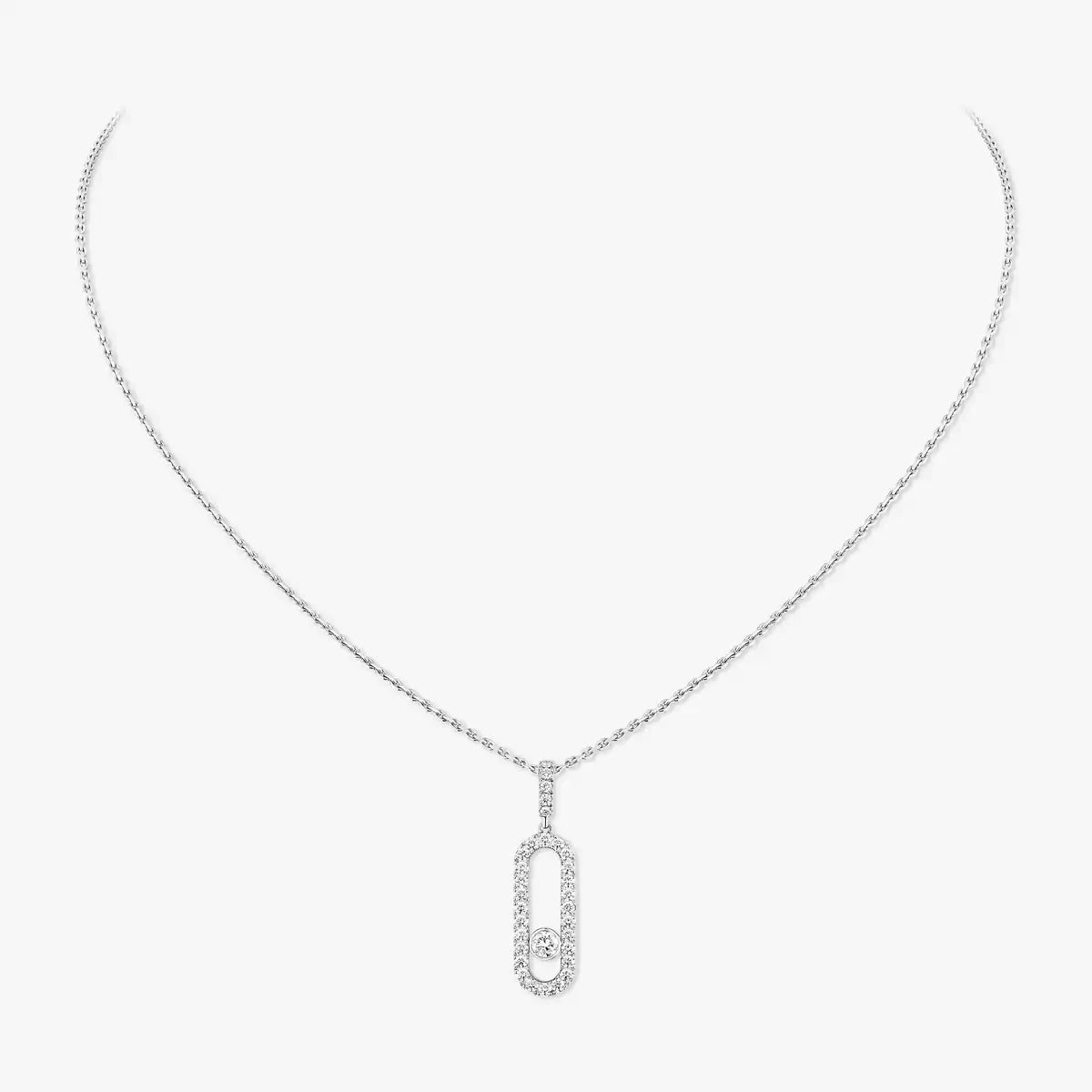 [Loco jewelrys]Move Uno Diamond Necklace in Rose Gold
