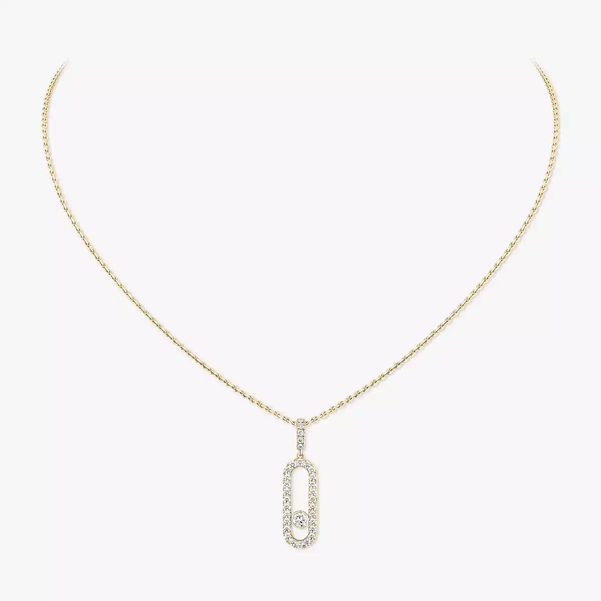 [Loco jewelrys]Move Uno Diamond Necklace in Rose Gold