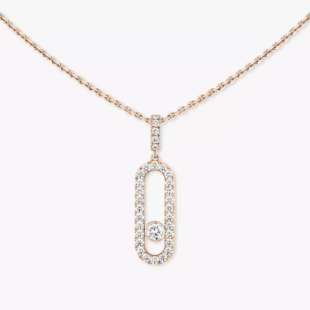 [Loco jewelrys]Move Uno Diamond Necklace in Rose Gold
