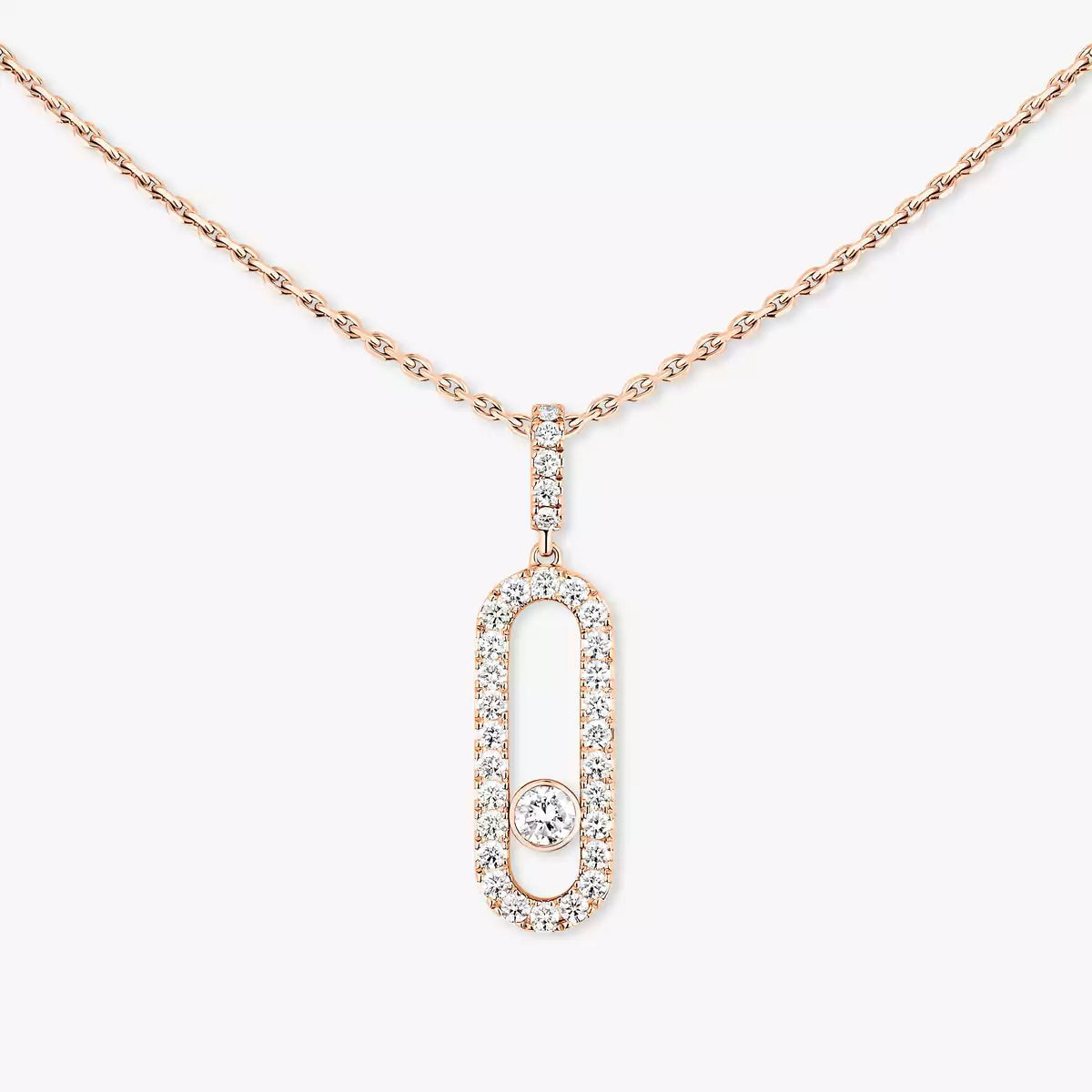 [Loco jewelrys]Move Uno Diamond Necklace in Rose Gold