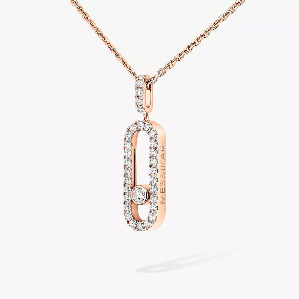 [Loco jewelrys]Move Uno Diamond Necklace in Rose Gold