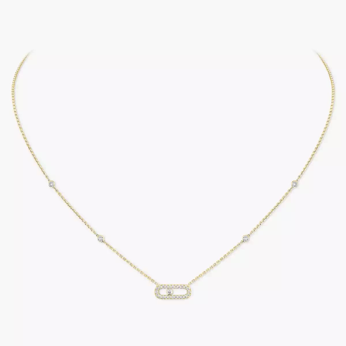 [Loco jewelrys]Diamond Necklace Move Uno