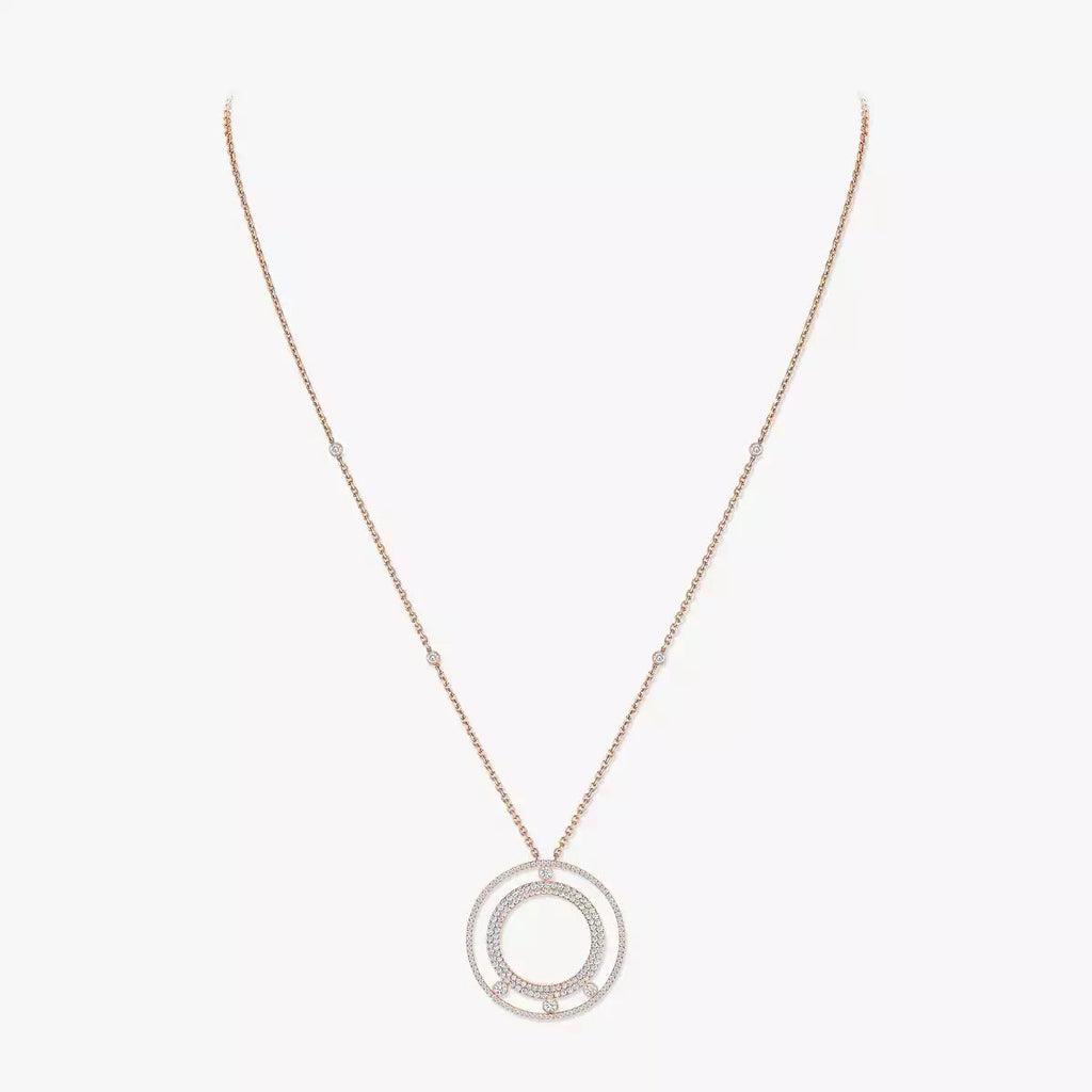 [Loco jewelrys]Move Romane Long Pave_-Set Diamond Necklace