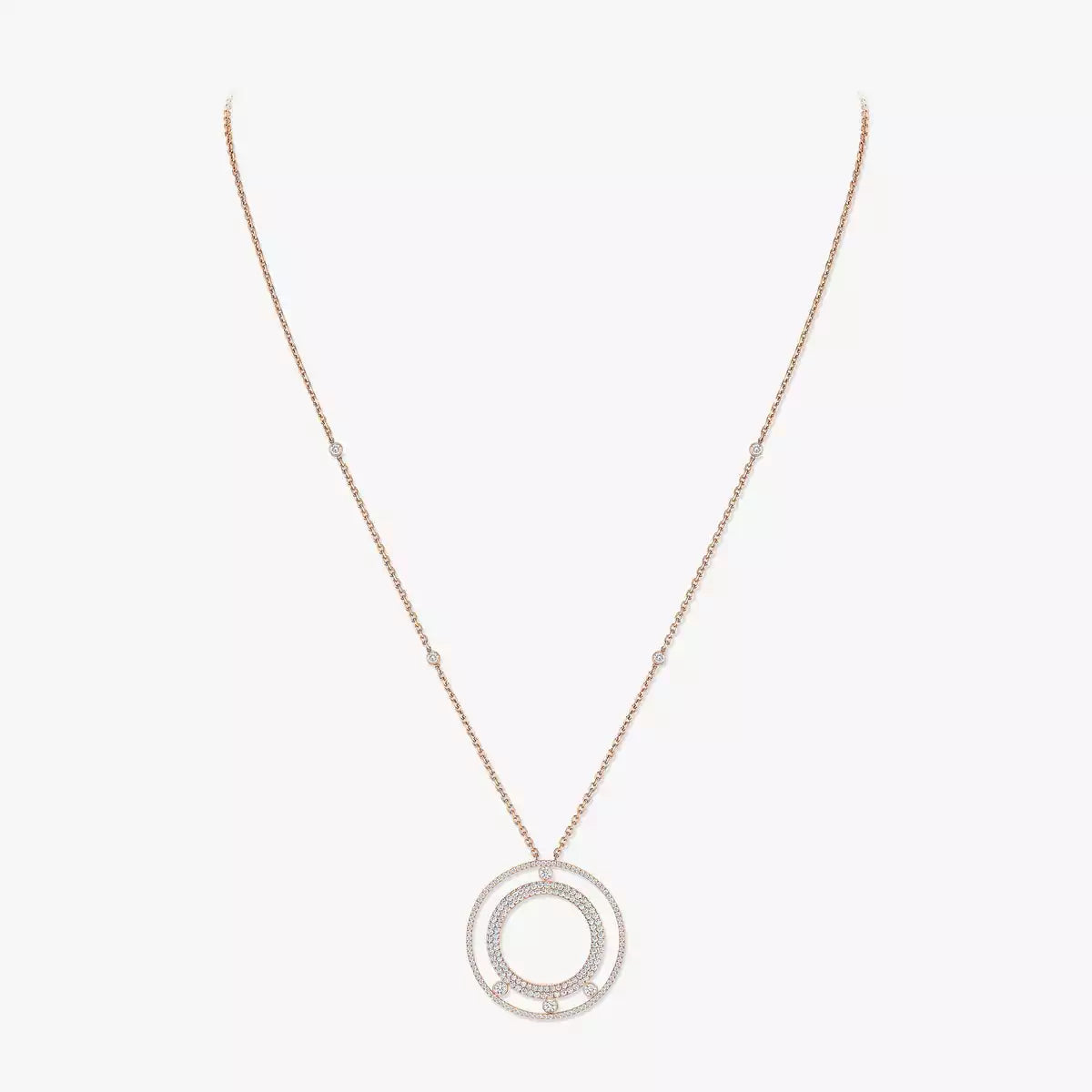 [Loco jewelrys]Move Romane Long Pave_-Set Diamond Necklace