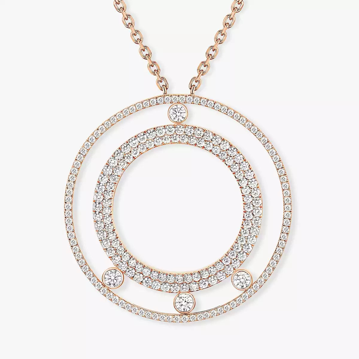 [Loco jewelrys]Move Romane Long Pave_-Set Diamond Necklace
