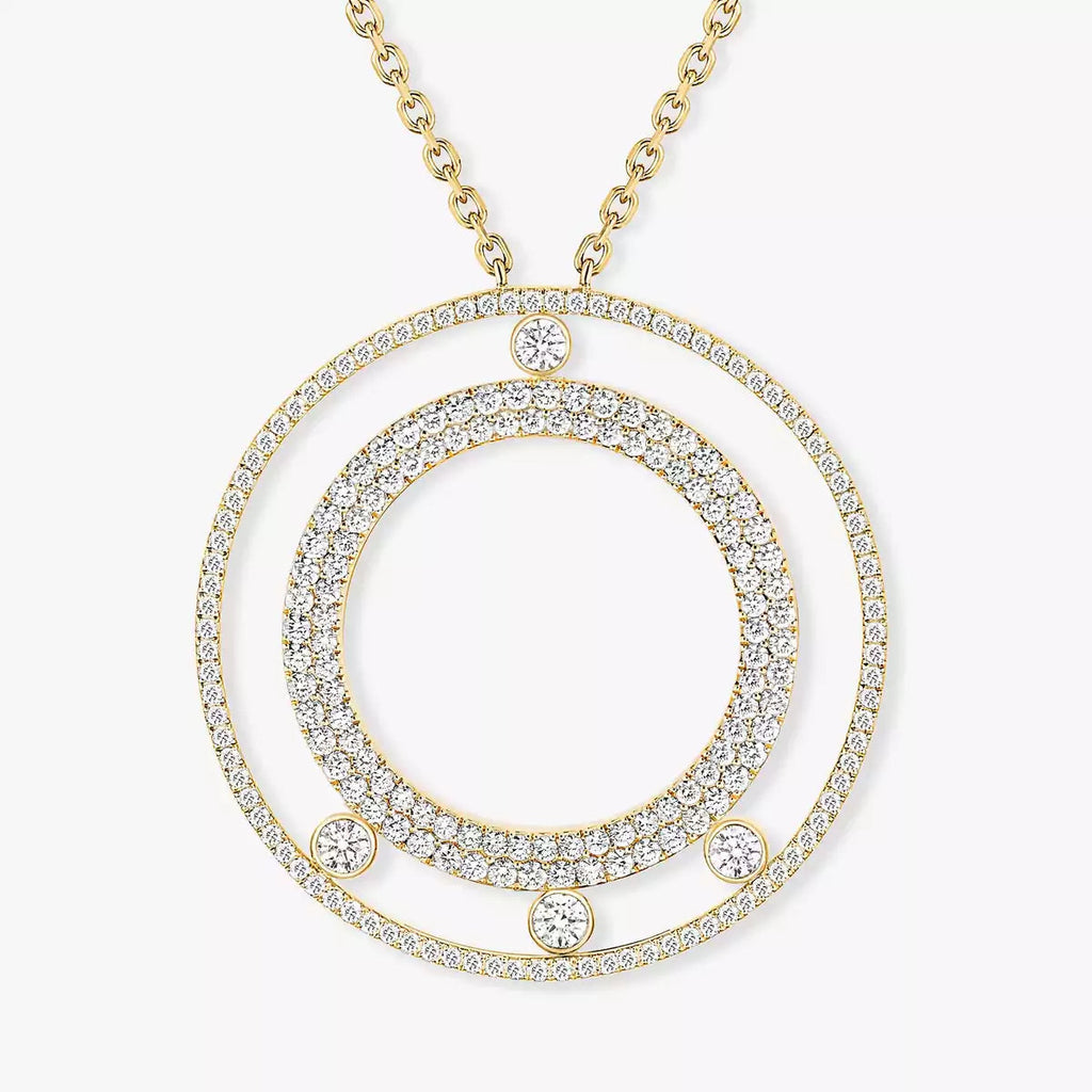 [Loco jewelrys]Move Romane Long Pave_-Set Diamond Necklace