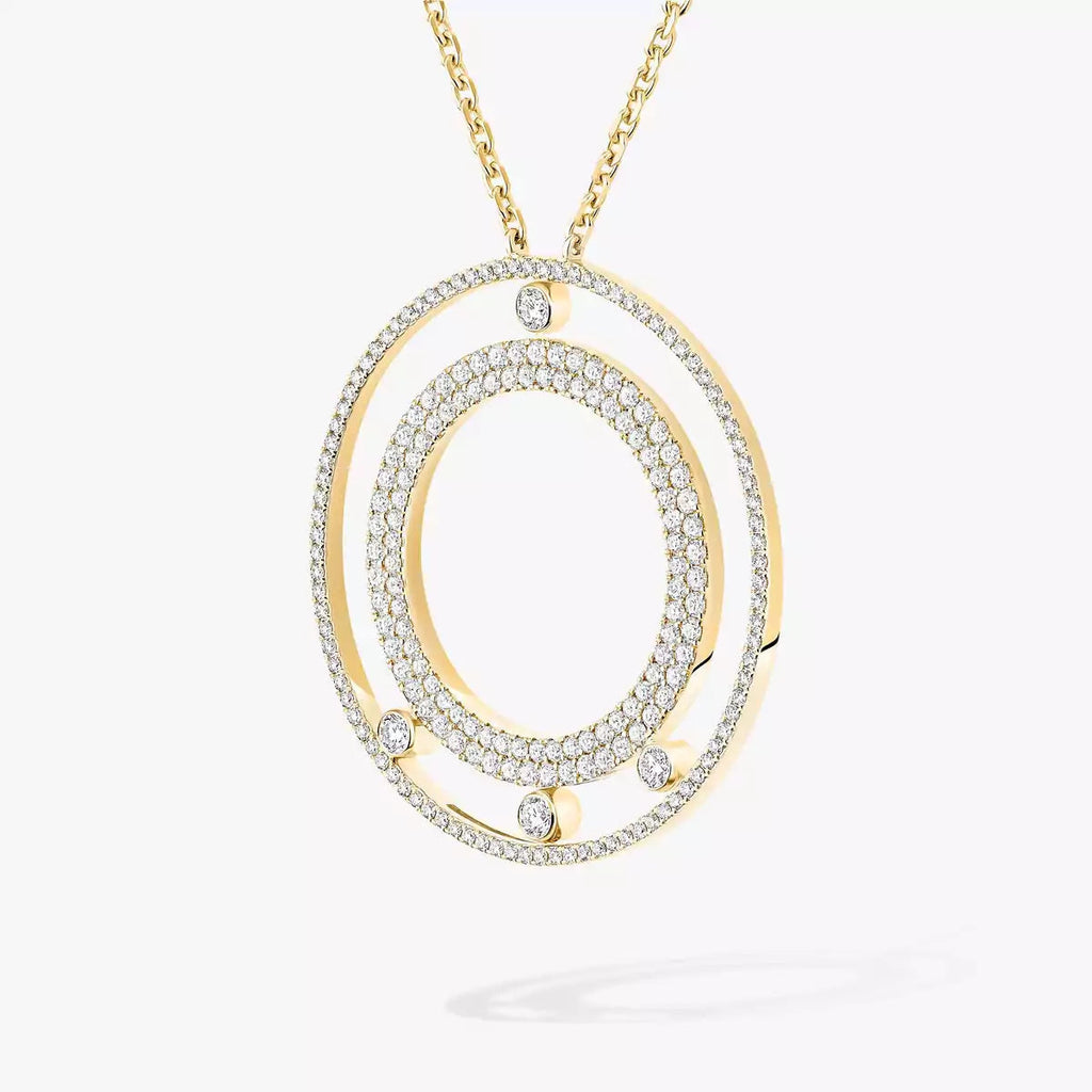 [Loco jewelrys]Move Romane Long Pave_-Set Diamond Necklace