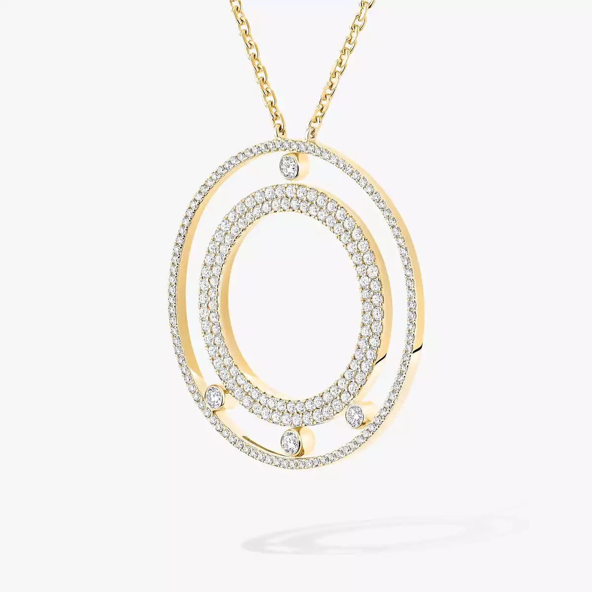 [Loco jewelrys]Move Romane Long Pave_-Set Diamond Necklace