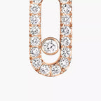 [Loco jewelrys]Move Uno Single Diamond Hoop Earring