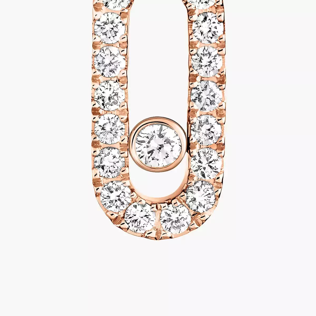 [Loco jewelrys]Move Uno Single Diamond Hoop Earring