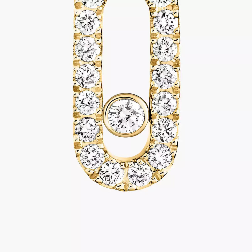 [Loco jewelrys]Move Uno Single Diamond Hoop Earring