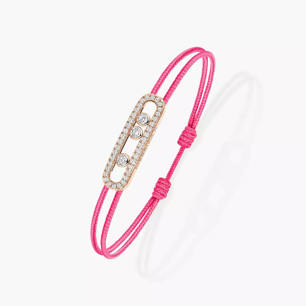[Loco jewelrys]Messika Care(s) pink cord pavé bracelet