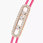 [Loco jewelrys]Messika Care(s) pink cord pavé bracelet