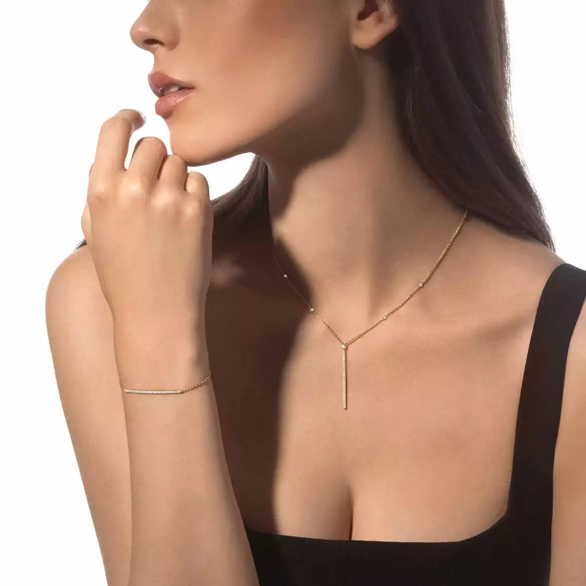 [Loco jewelrys]Diamond Thin Bangle 0.15ct My Twin Toi & Moi