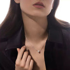 [Loco jewelrys]Diamond Necklace 0,20ct Brilliant Shape Joy