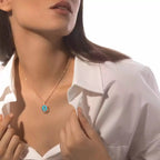 [Loco jewelrys]Lucky Move Diamond Necklace in Rose Gold and White Mother-of-Pearl