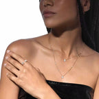 [Loco jewelrys]Diamond Necklace My Twin 2 Rows