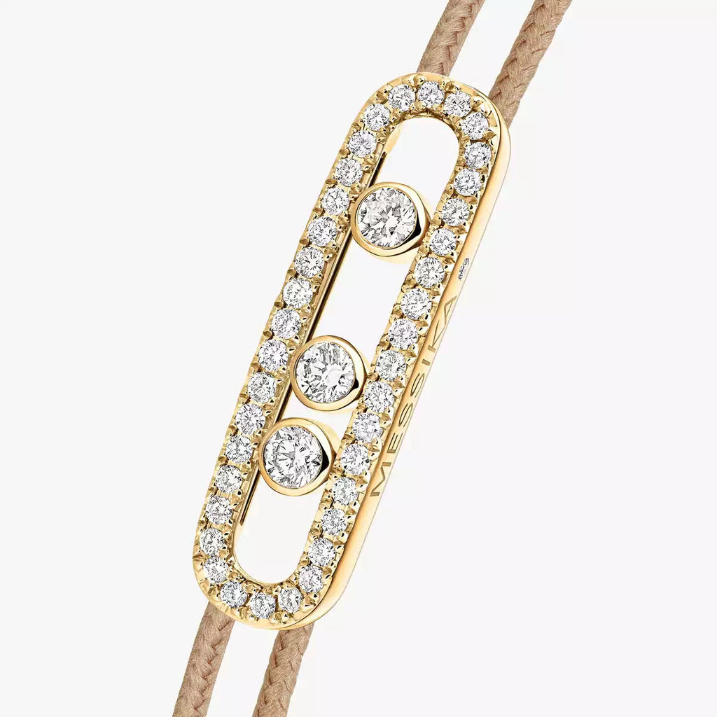 [Loco jewelrys]Messika Care(s) pink cord pavé bracelet