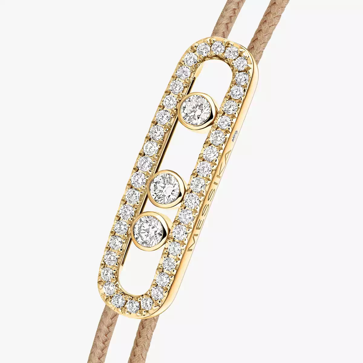 [Loco jewelrys]Messika Care(s) pink cord pavé bracelet