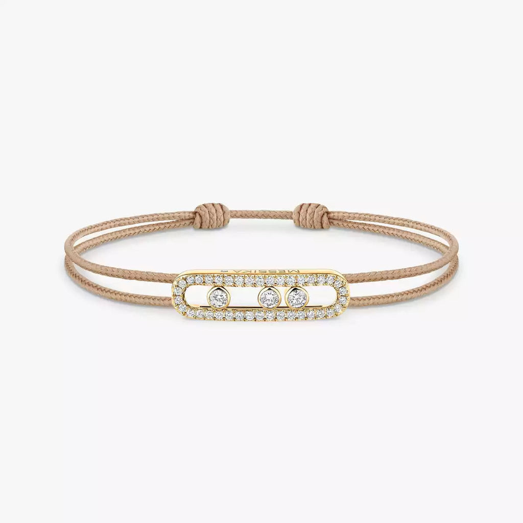 [Loco jewelrys]Messika Care(s) pink cord pavé bracelet