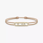 [Loco jewelrys]Messika Care(s) pink cord pavé bracelet