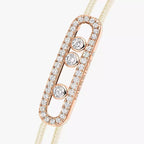 [Loco jewelrys]Messika Care(s) pink cord pavé bracelet