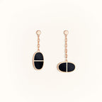 Loco CHAINE VERSO BLACK CERAMIC EARRINGS