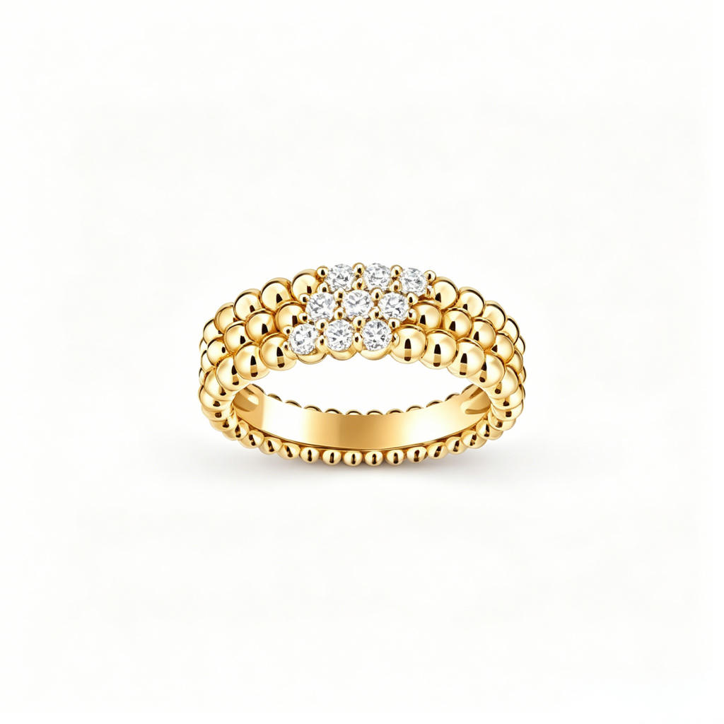 [Loco ]  THREE-ROW DIAMOND RING