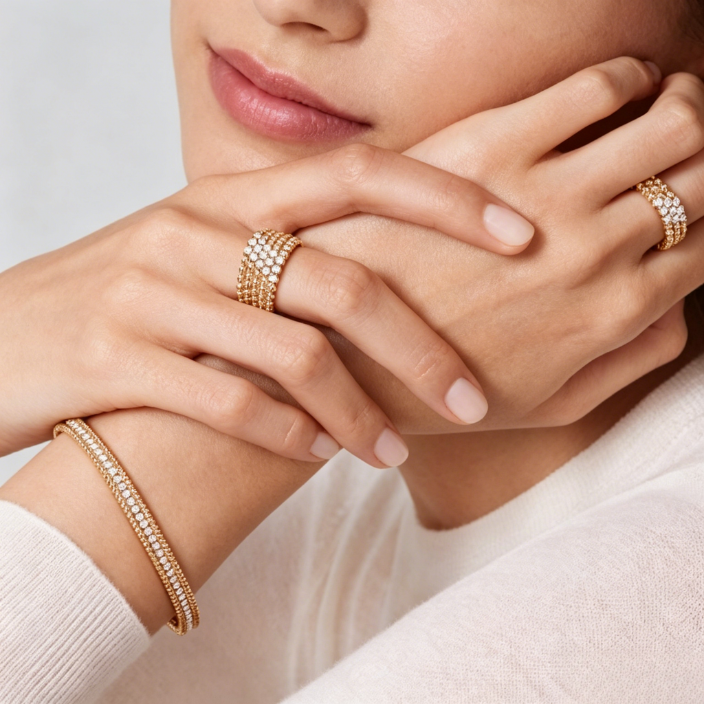 [Loco ]  THREE-ROW DIAMOND RING