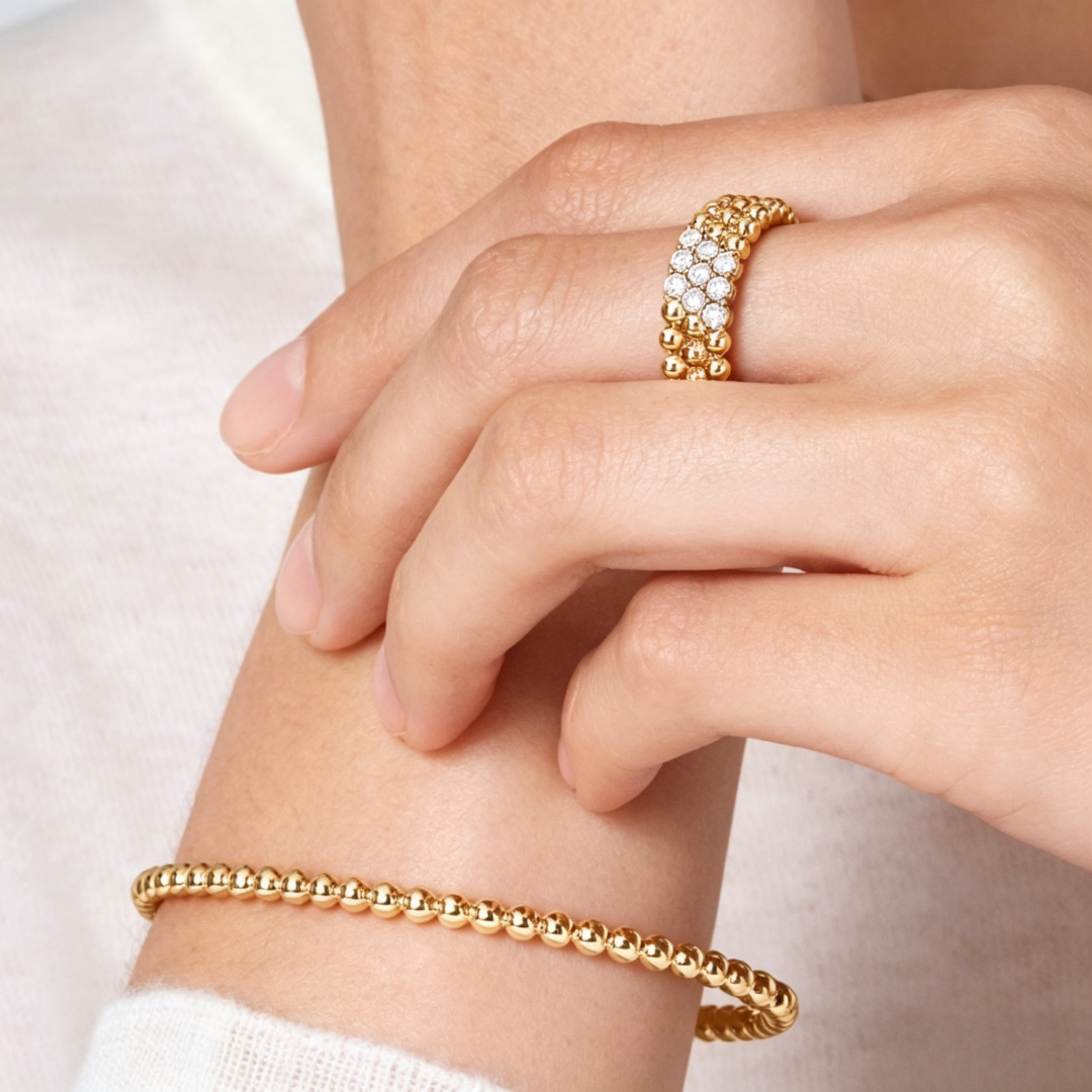 [Loco ]  THREE-ROW DIAMOND RING