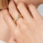 [Loco ]  THREE-ROW DIAMOND RING