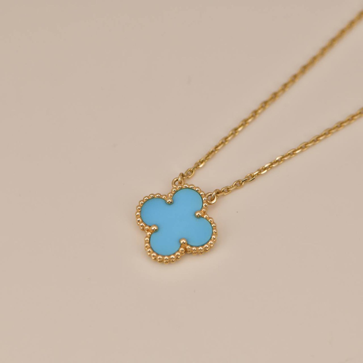 Loco CLOVER 15MM VINTAGE TURQUOISE NECKLACE