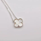 Loco CLOVER  15MM WHITE MOTHER-OF-PEARL SILVER
