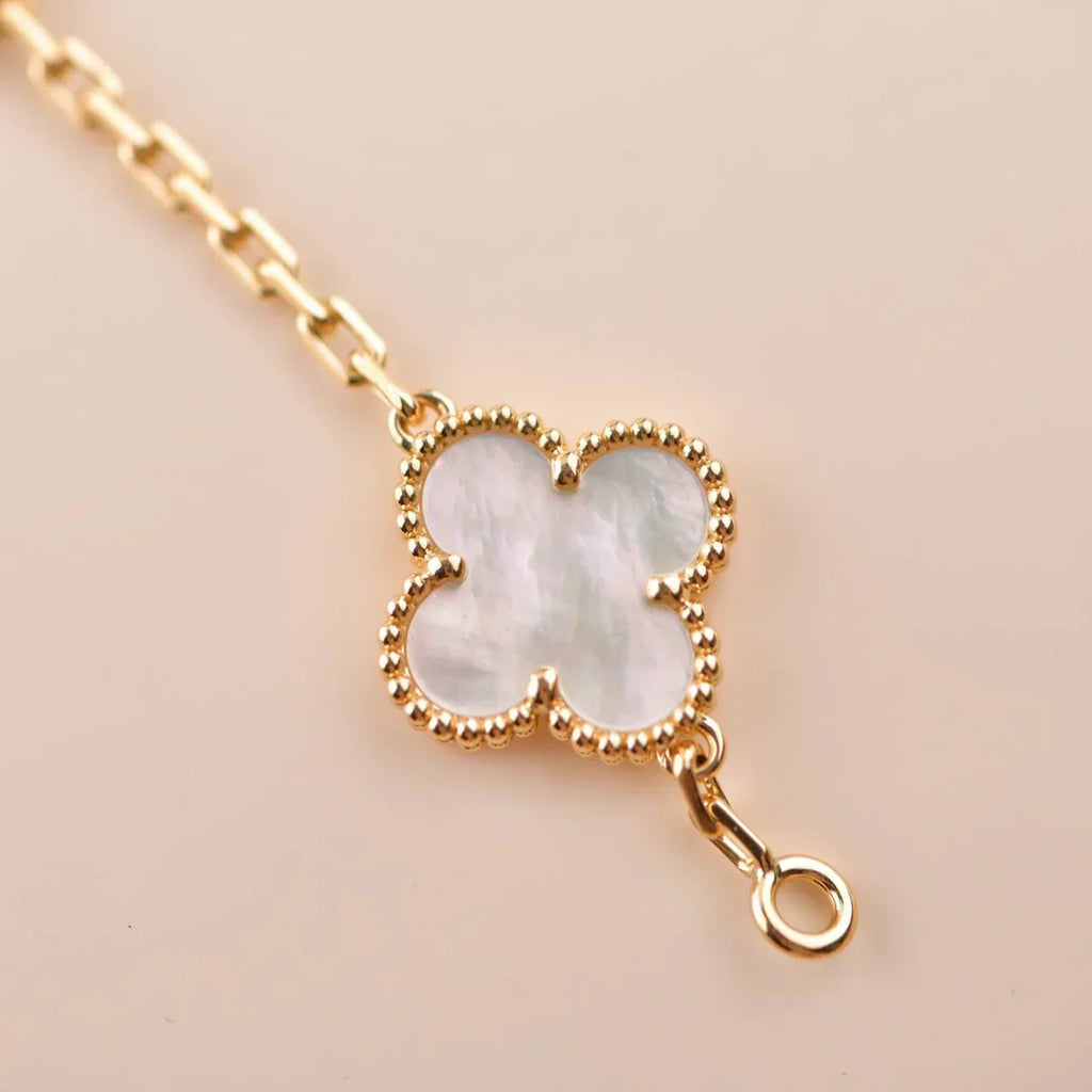 [Loco ]New CLOVER WHITE PEARL MOP 5 MOTIF BRACELET COLLECTION