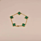 [Loco ]New  CLOVER 5 MOTIF MALACHITE BRACELET COLLECTION