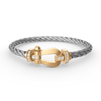 Loco FORCE LARGE HORSESHOE HALF DIAMOND BRACELET GOLD