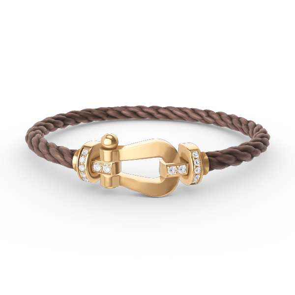 Loco FORCE LARGE HORSESHOE HALF DIAMOND BRACELET GOLD