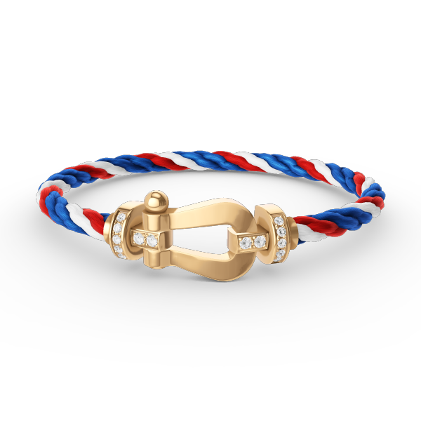 Loco FORCE LARGE HORSESHOE HALF DIAMOND BRACELET GOLD
