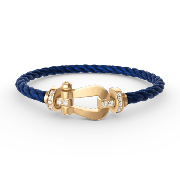 Loco FORCE LARGE HORSESHOE HALF DIAMOND BRACELET GOLD
