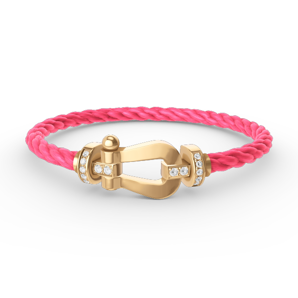 Loco FORCE LARGE HORSESHOE HALF DIAMOND BRACELET GOLD