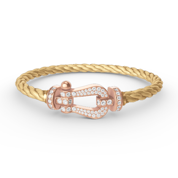 Loco FORCE LARGE HORSESHOE FULL DIAMOND BRACELET ROSE GOLD