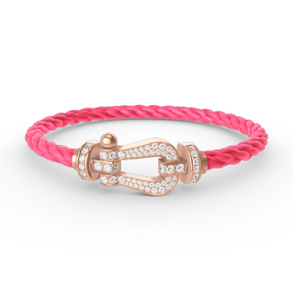 Loco FORCE LARGE HORSESHOE FULL DIAMOND BRACELET ROSE GOLD