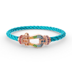 Loco FORCE LARGE HORSESHOE  COLORED DIAMOND BRACELET ROSE GOLD