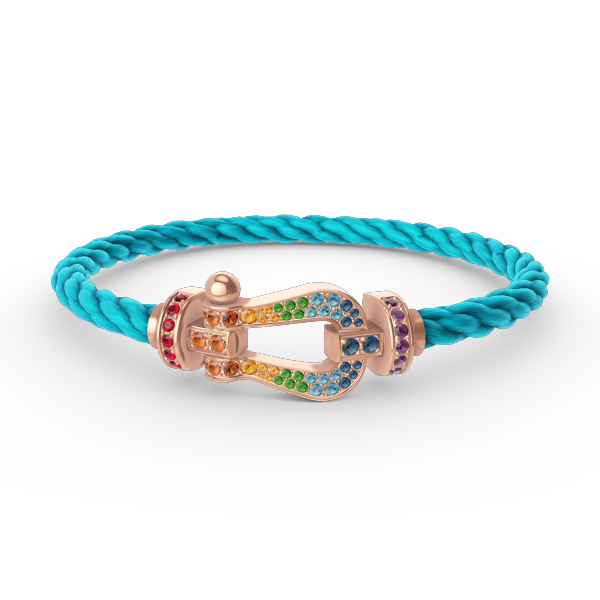 Loco FORCE LARGE HORSESHOE  COLORED DIAMOND BRACELET ROSE GOLD
