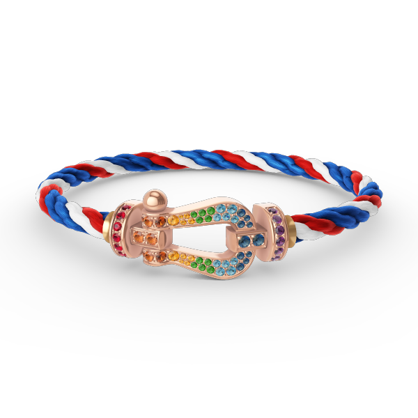 Loco FORCE LARGE HORSESHOE  COLORED DIAMOND BRACELET ROSE GOLD
