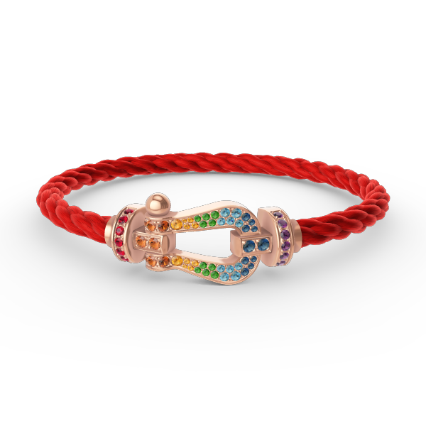 Loco FORCE LARGE HORSESHOE  COLORED DIAMOND BRACELET ROSE GOLD
